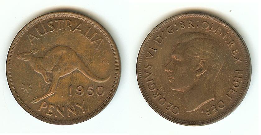 Australian Penny 1950 Choice Unc.